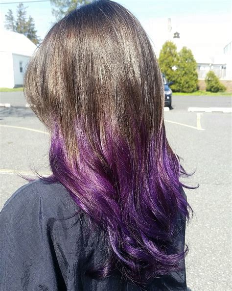 dark brown to purple ombre|dark brown ombre hair color.